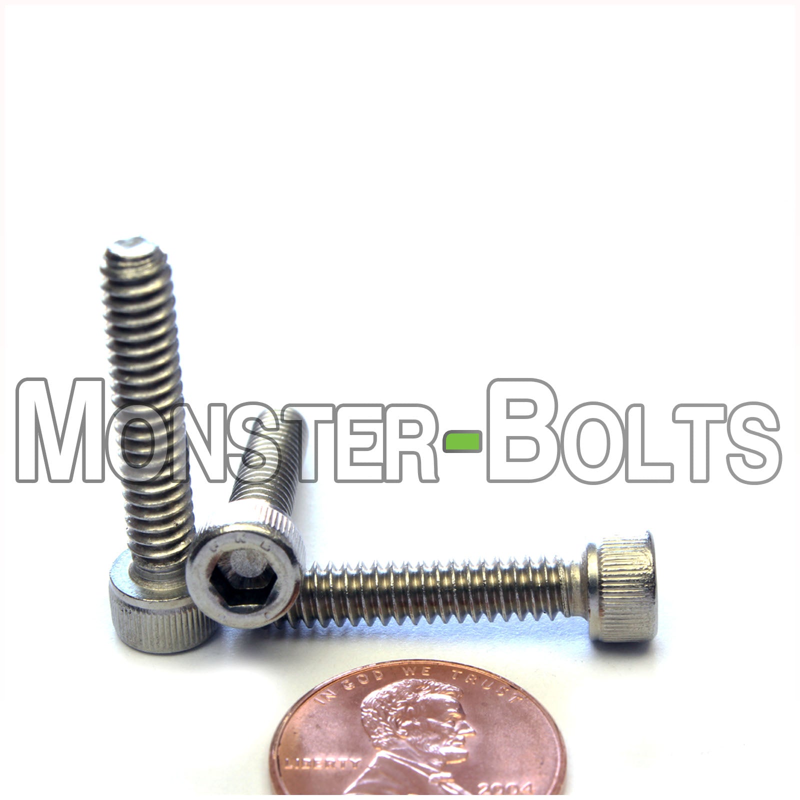 Stainless Steel #10-24 x 1 in. socket head cap screws.