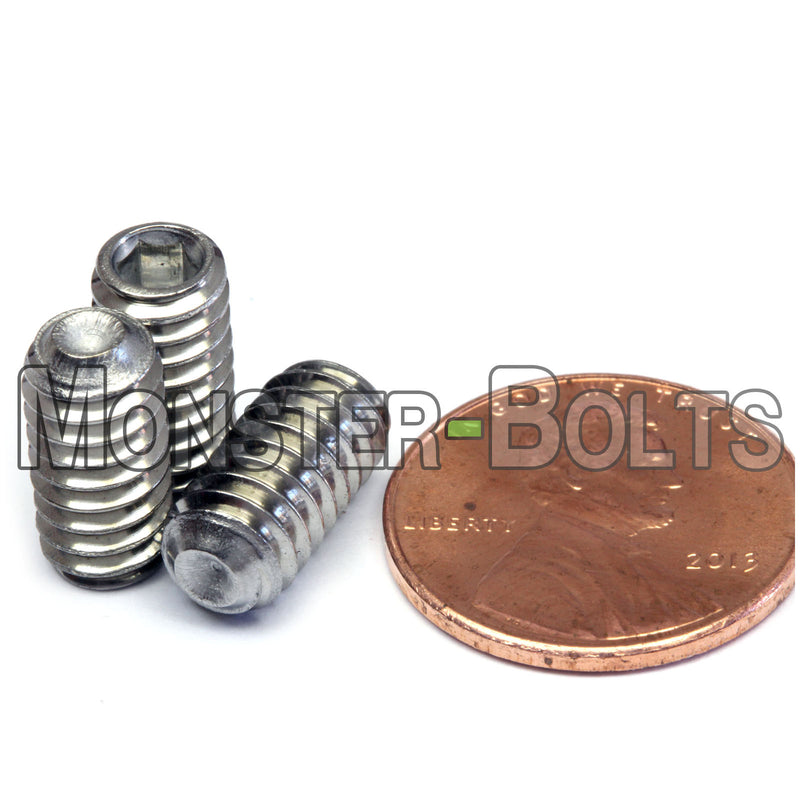 Stainless Steel 1/4-20 x 1/2" Allen key Cup Point set screws