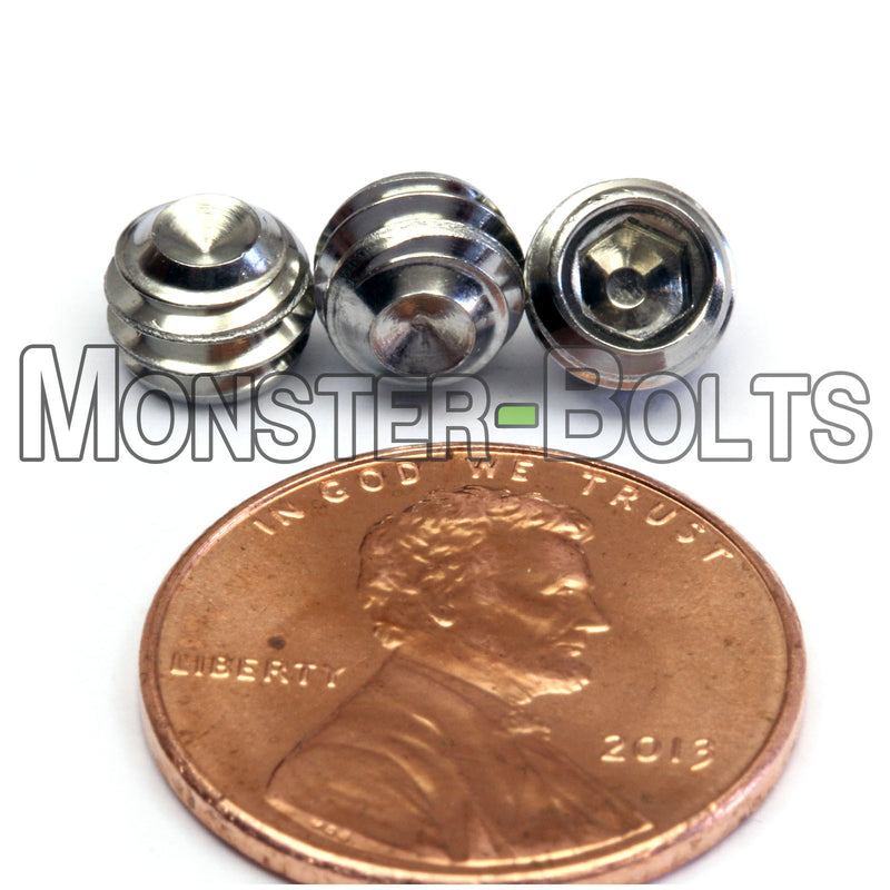 Stainless Steel 1/4-20 x 3/16" Socket set screws with Cup Point