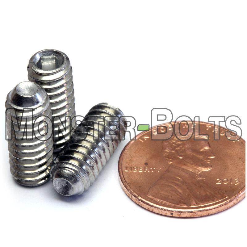 Stainless Steel 1/4-20 x 5/8" Cup point socket set screws