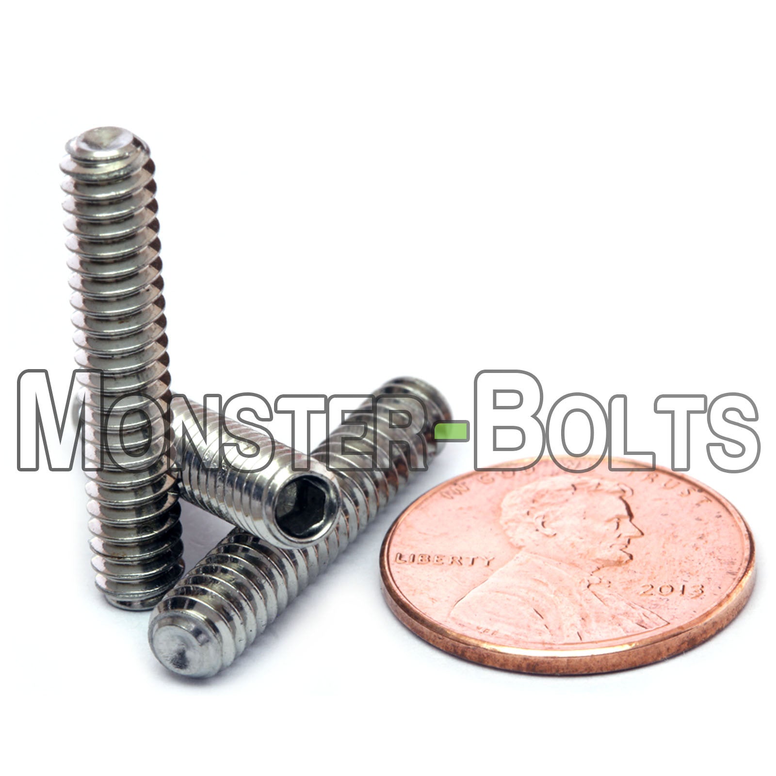 Stainless Steel #10-24 x 1" Allen key Cup Point set screws