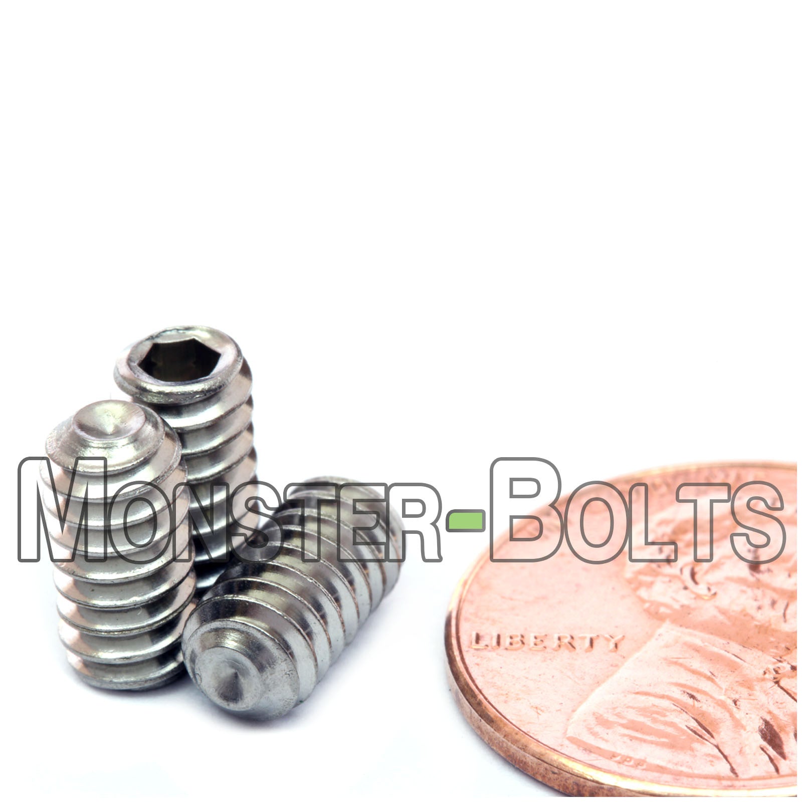 Stainless Steel #10-24 x 3/8" Allen key Cup Point set screws