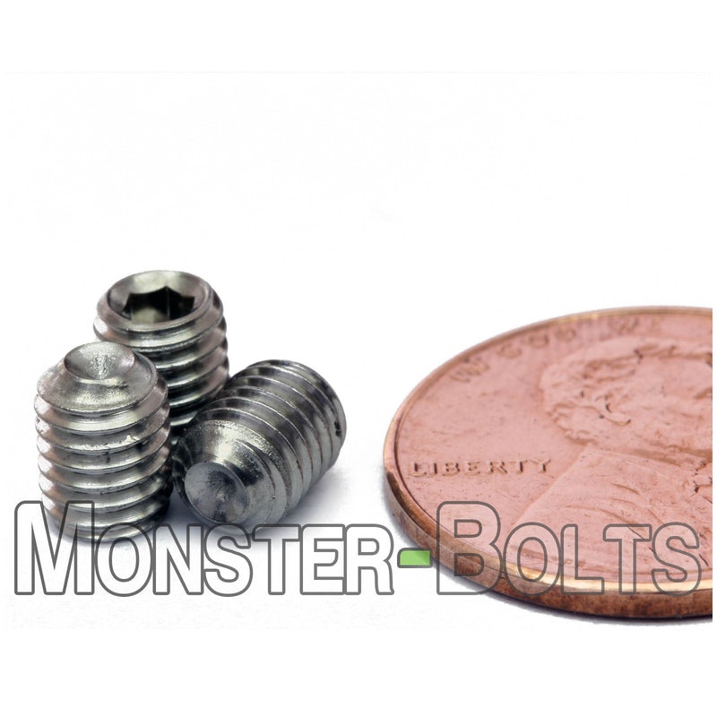 #10-32 Stainless Steel Cup Point Socket Set screws, A2 / 18-8, Fine Thread
