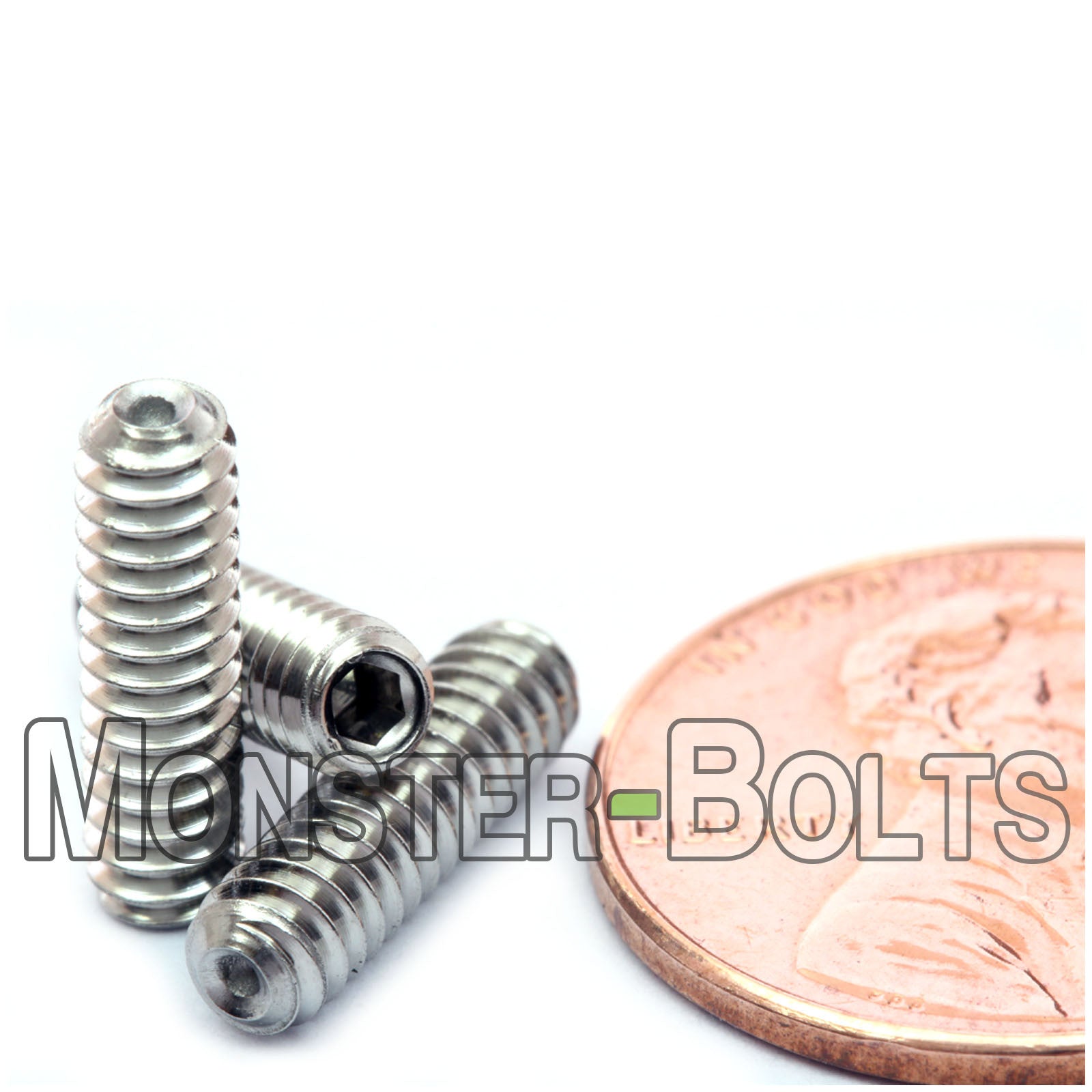 Stainless Steel #6-32 x 1/2" Allen key Cup Point set screws