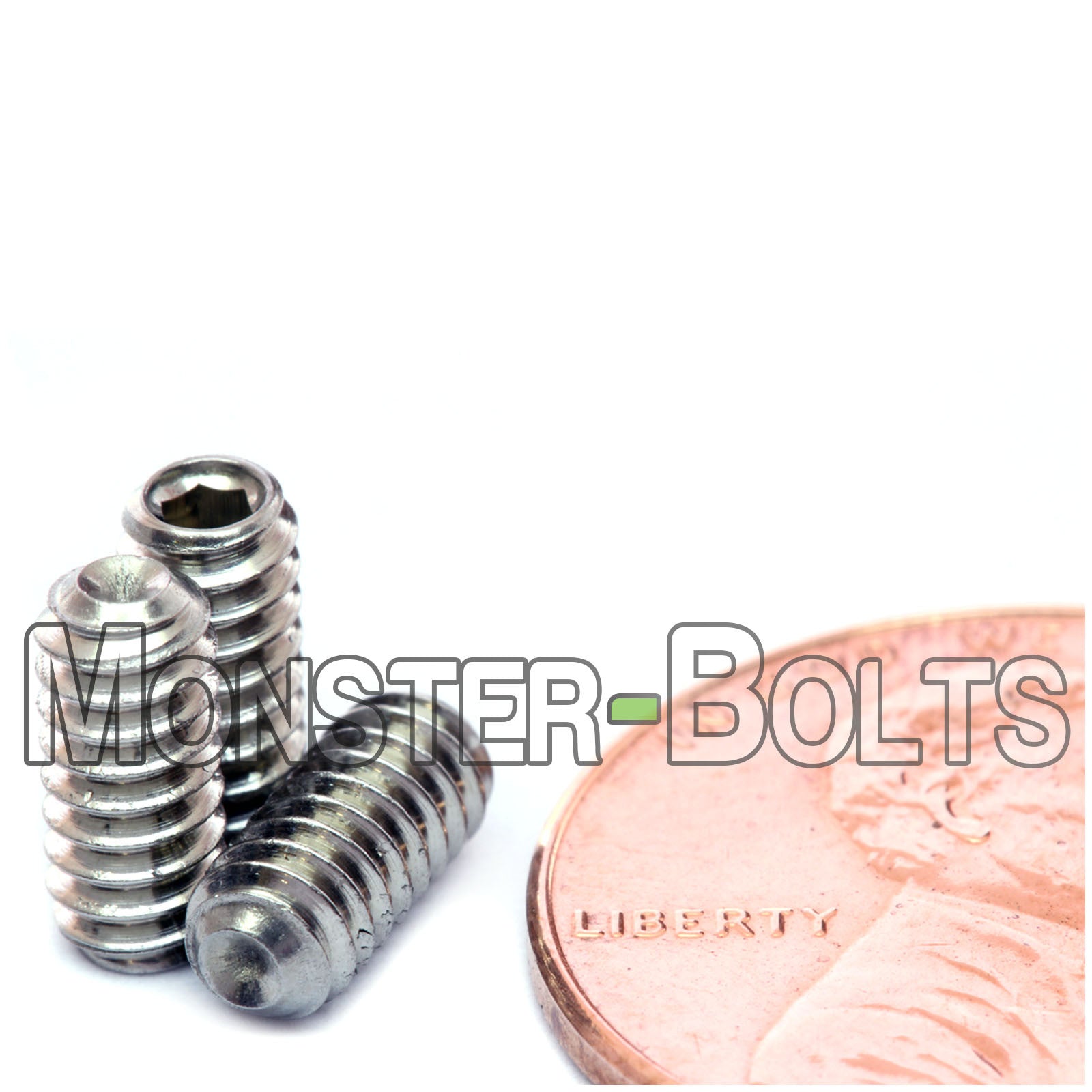 Stainless Steel #6-32 x 5/16" Cup point socket set screws