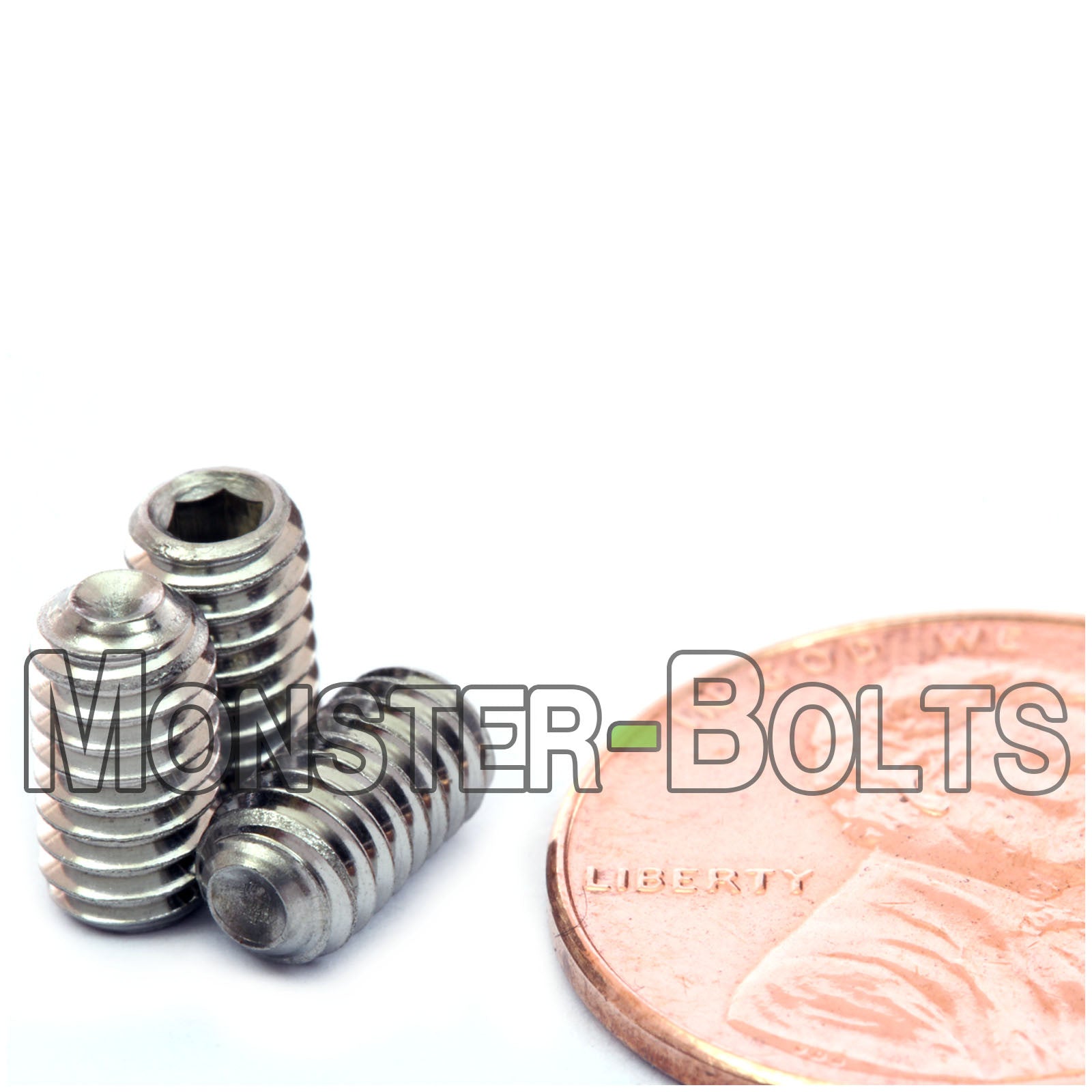 Stainless Steel #8-32 x 5/16" Cup point socket set screws