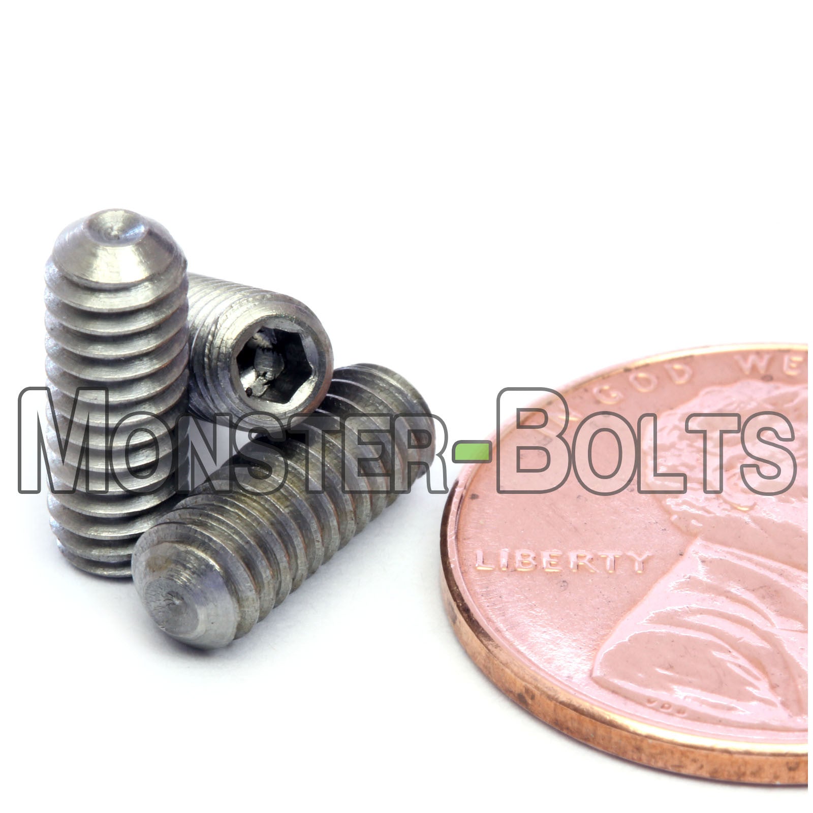 #8-32 x 7/16" Cup point socket set screws, Stainless Steel