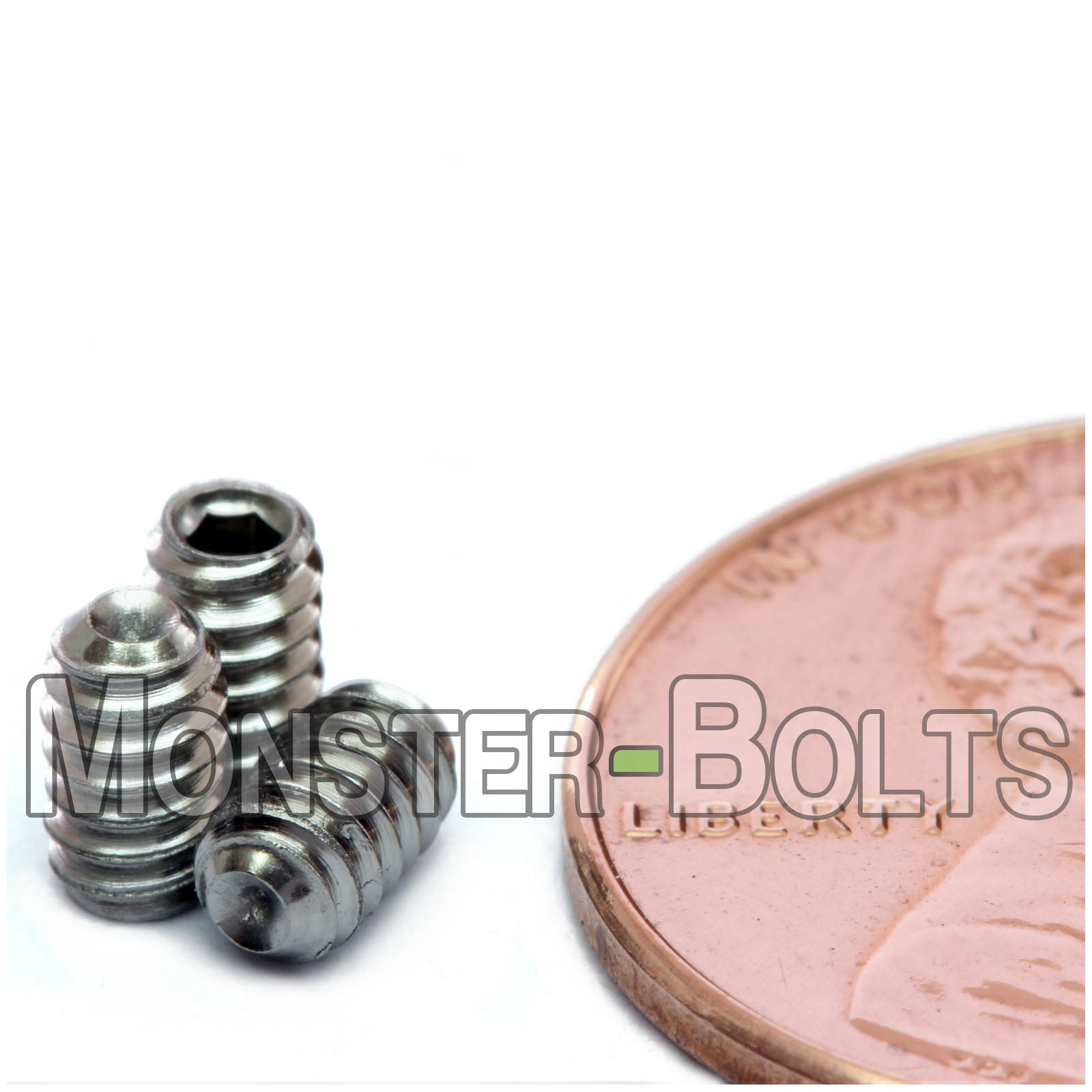 Stainless Steel #4-40 x 3/16" Socket set screws with Cup Point