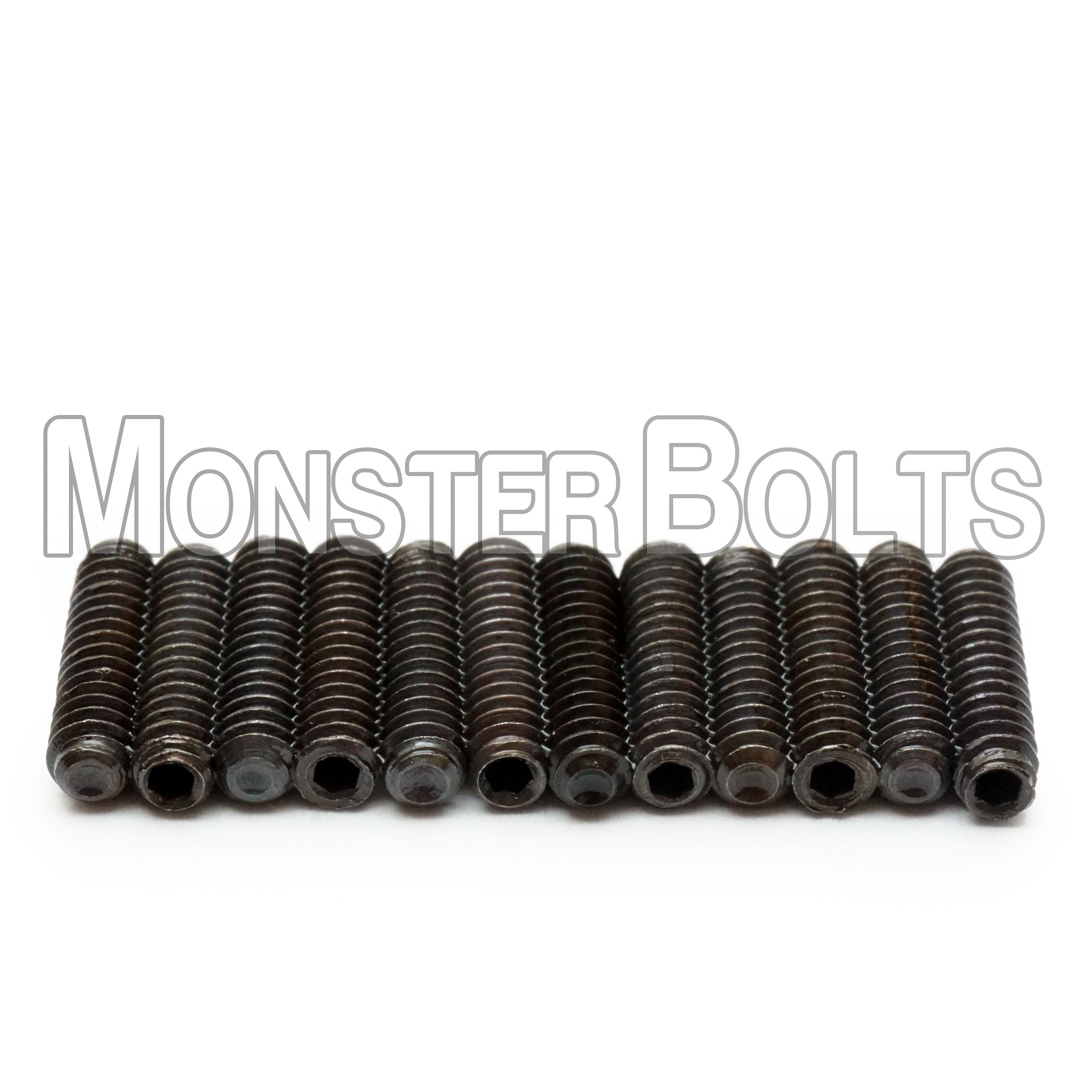 Black #4-40 Guitar Screws for Bridge Saddle Height Adjustment, For American made Fender Stratocaster and similar