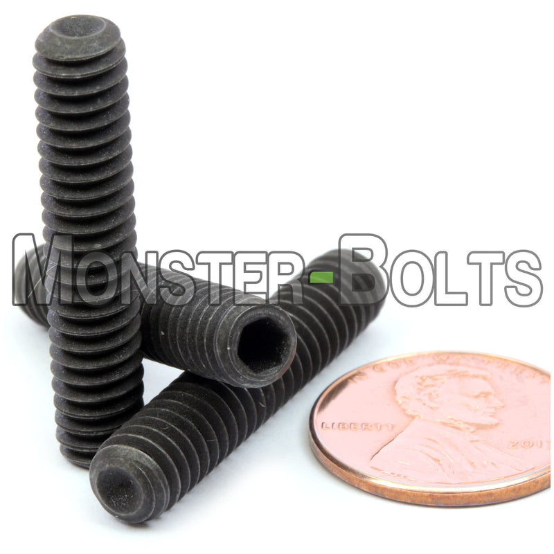 Black 1/4-20 x 1-1/4" Cup point socket set screws