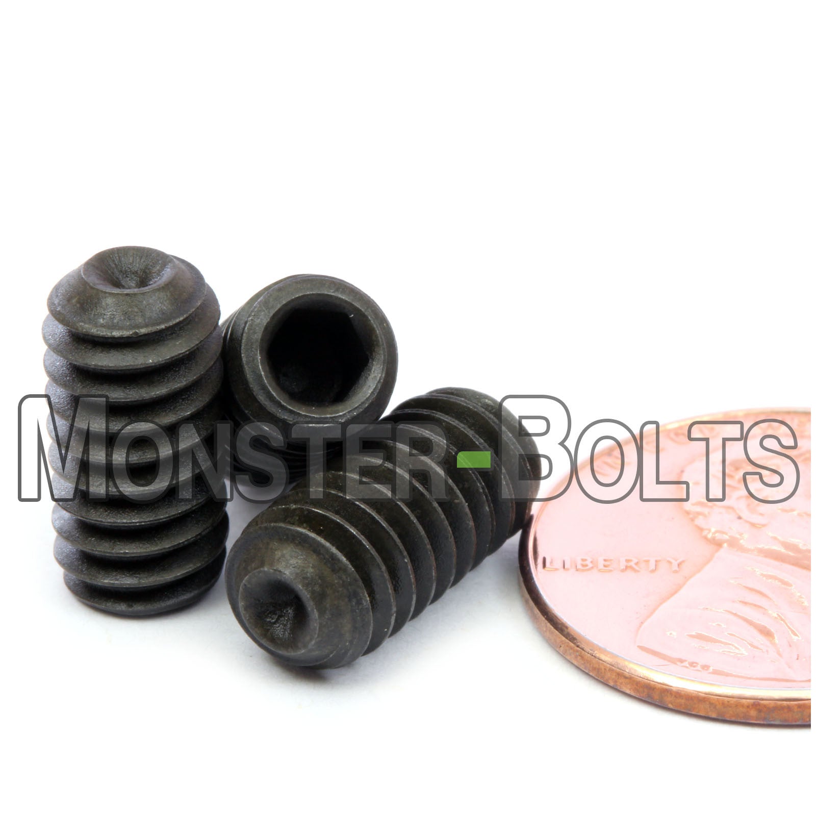 Black 1/4-20 x 1/2" Allen key Cup Point set screws