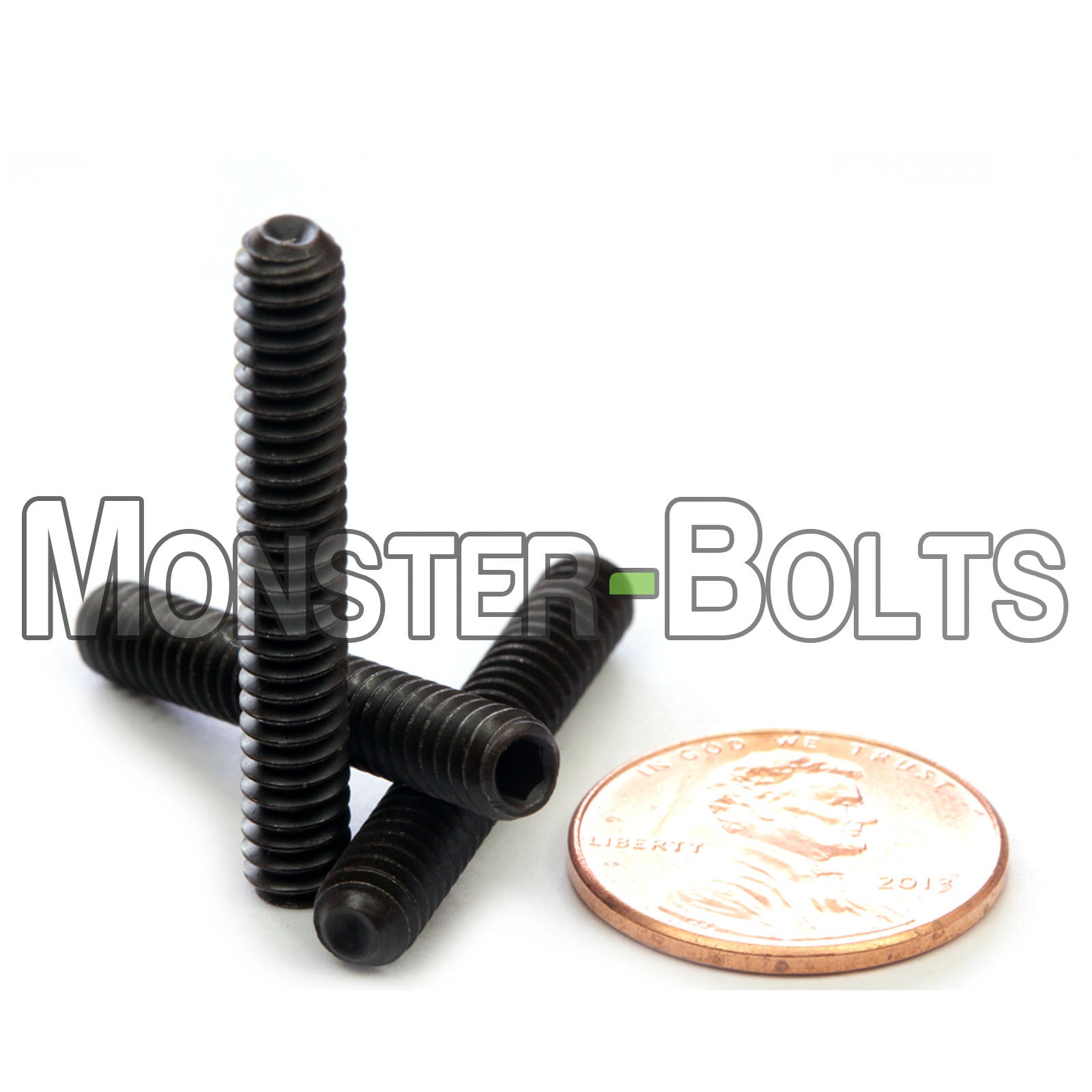 Black #10-24 x 1-1/4" Cup point socket set screws