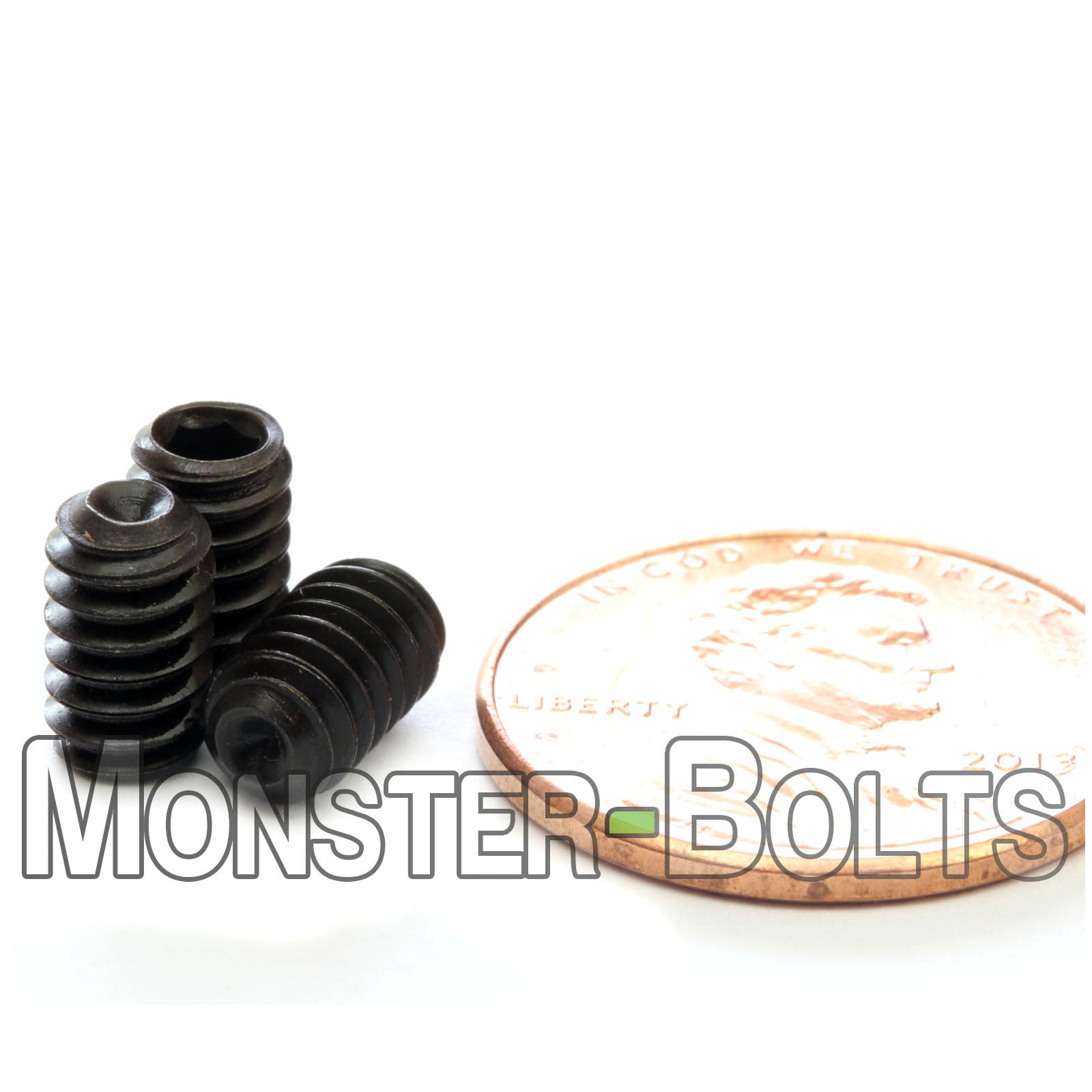 Black #10-24 x 5/16" Cup point socket set screws