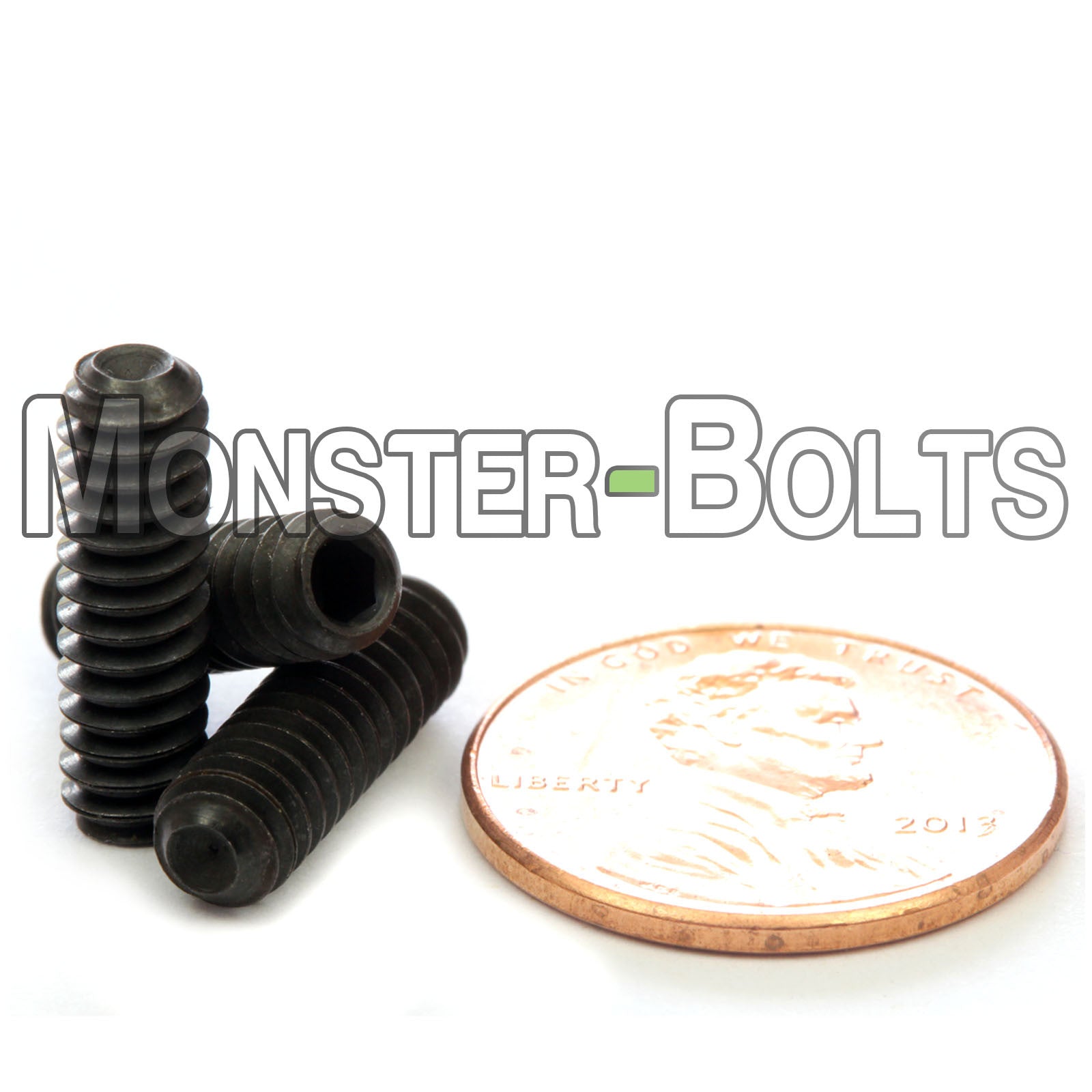 Black #10-24 x 5/8" Cup point socket set screws