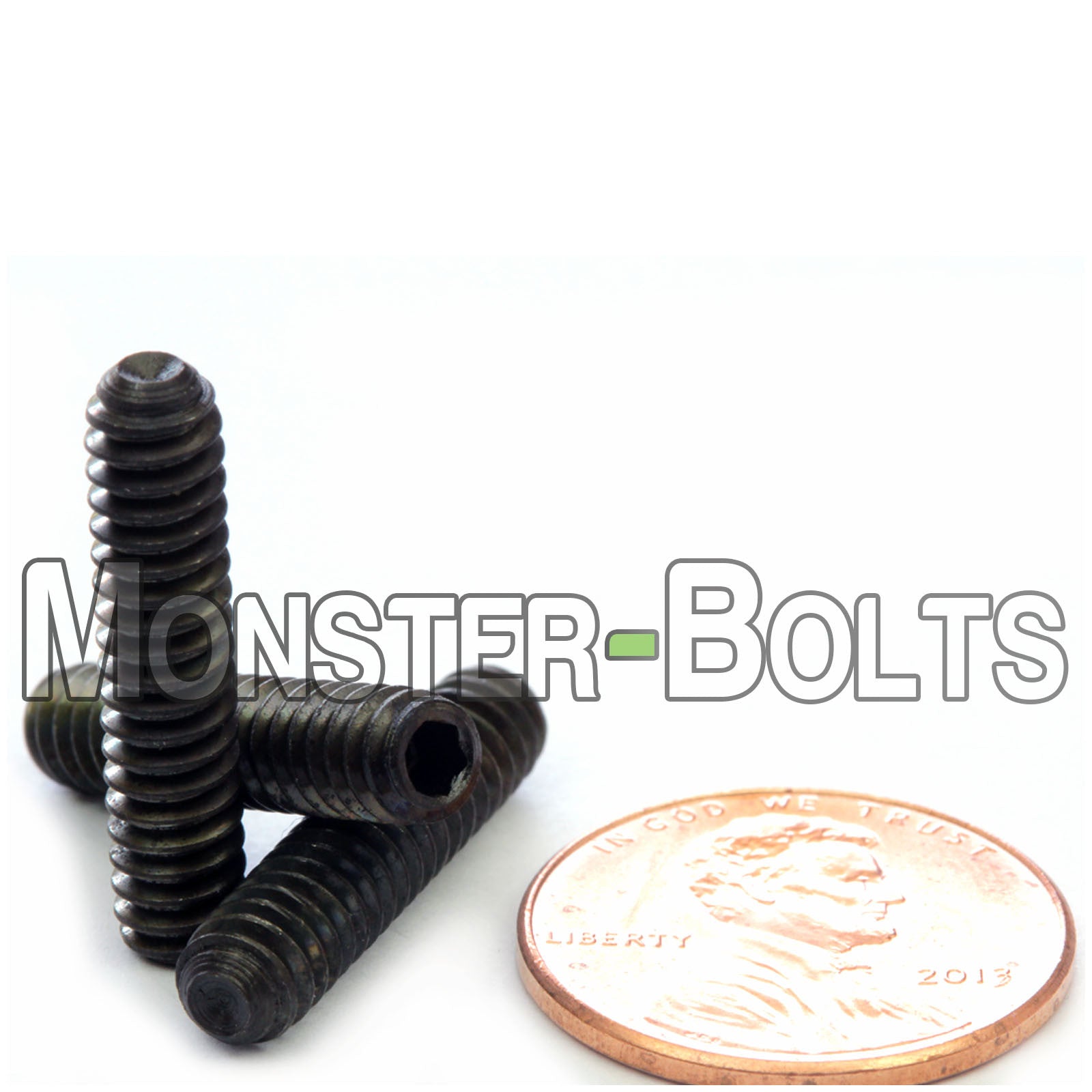 #10-24 x 7/8" Cup point socket set screws, alloy steel black oxide