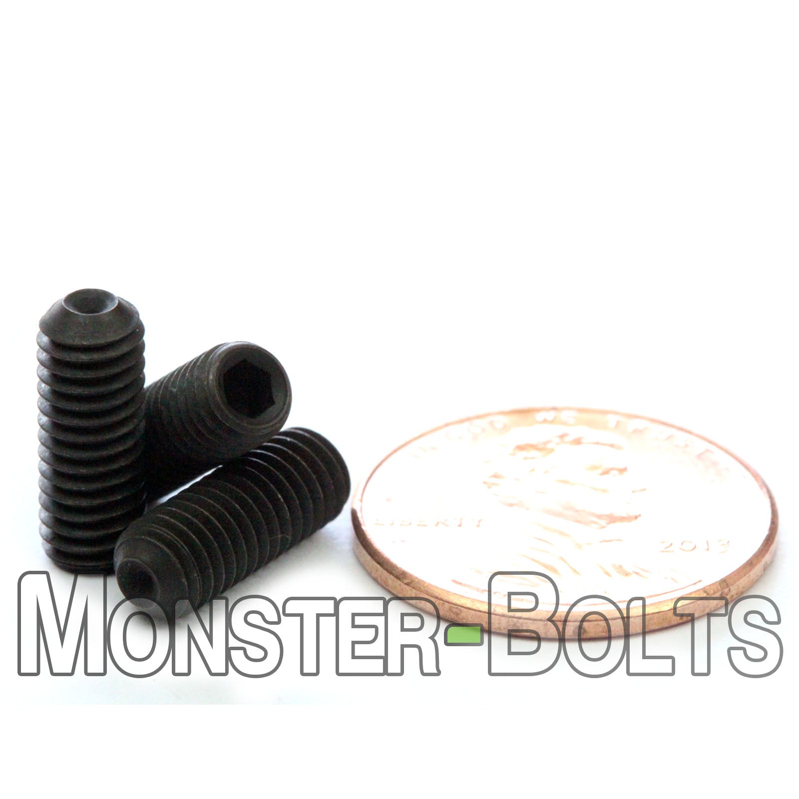 Black #10-32 x 1/2" Allen key Cup Point set screws