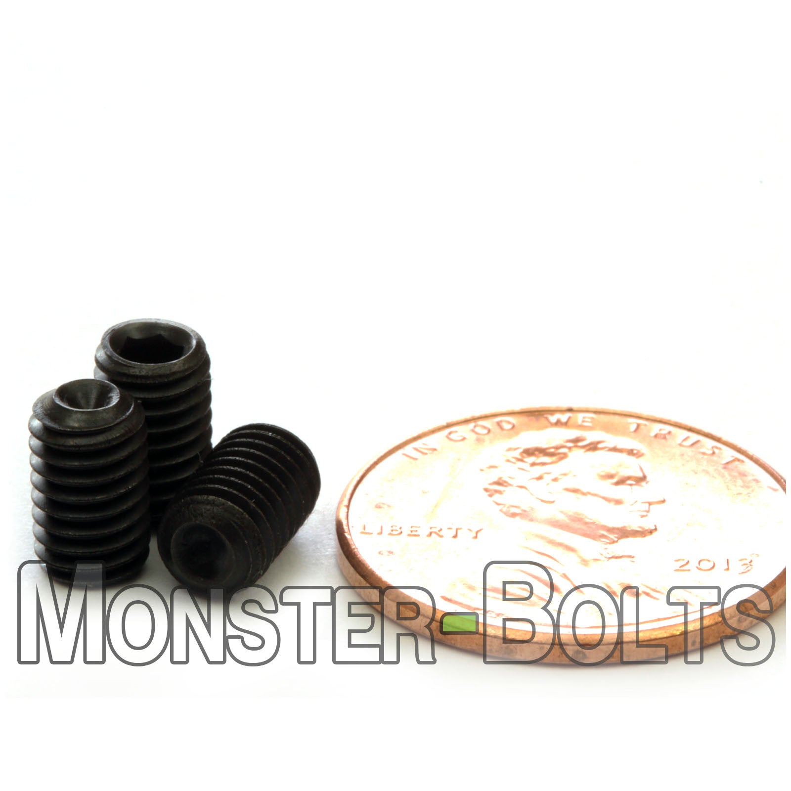 Black #10-32 x 5/16" Cup point socket set screws