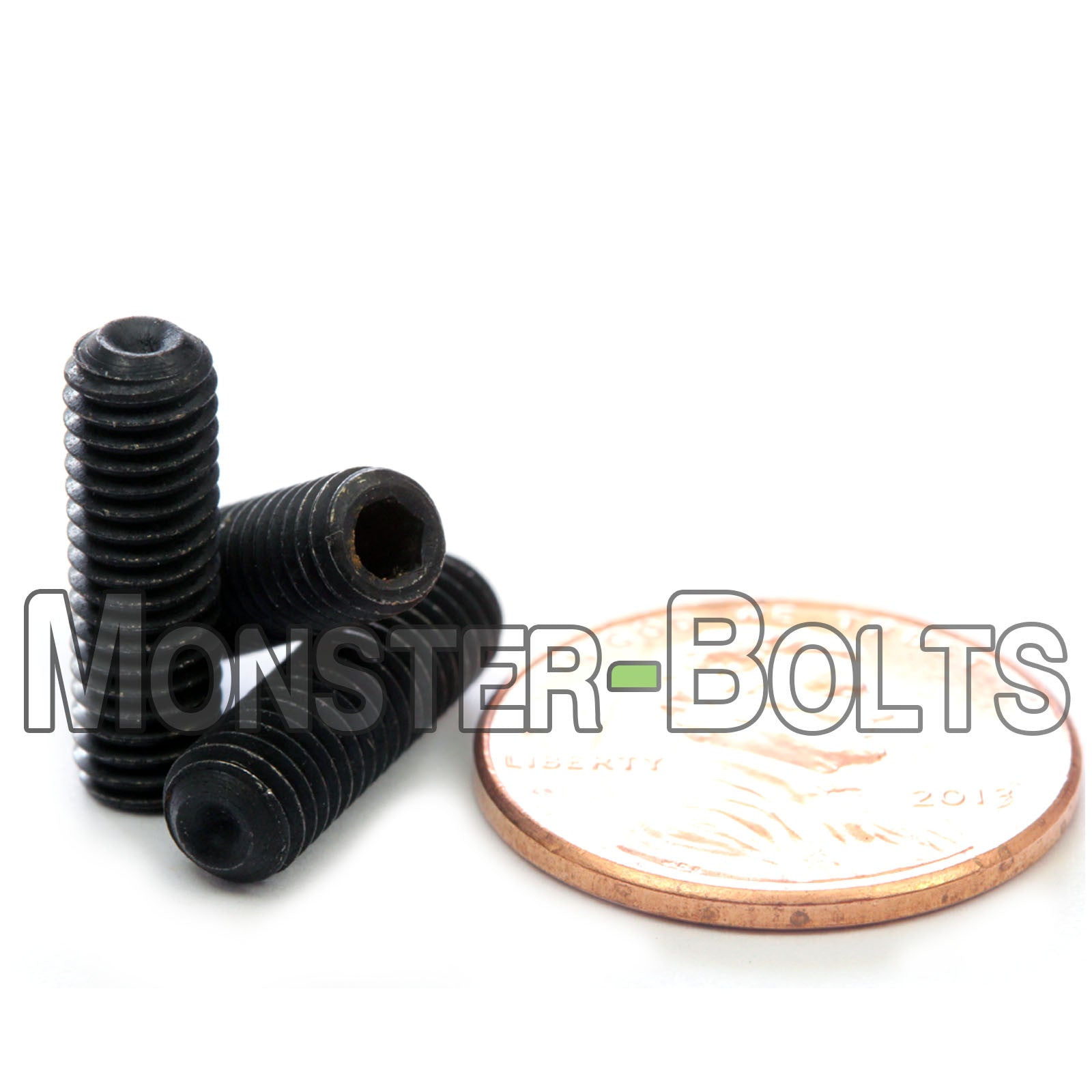 Black #10-32 x 5/8" Cup point socket set screws