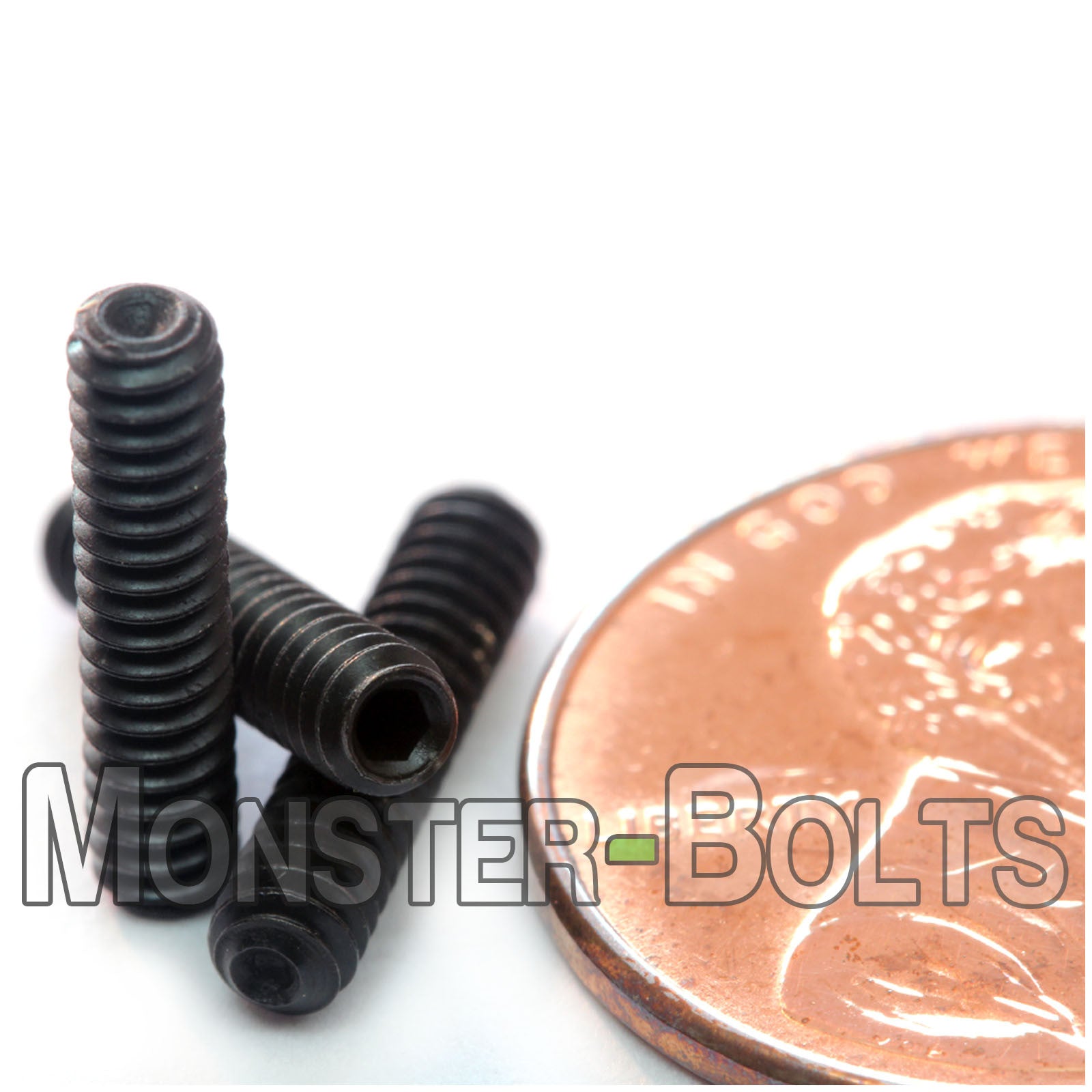 Black #4-40 x 1/2" Allen key Cup Point set screws