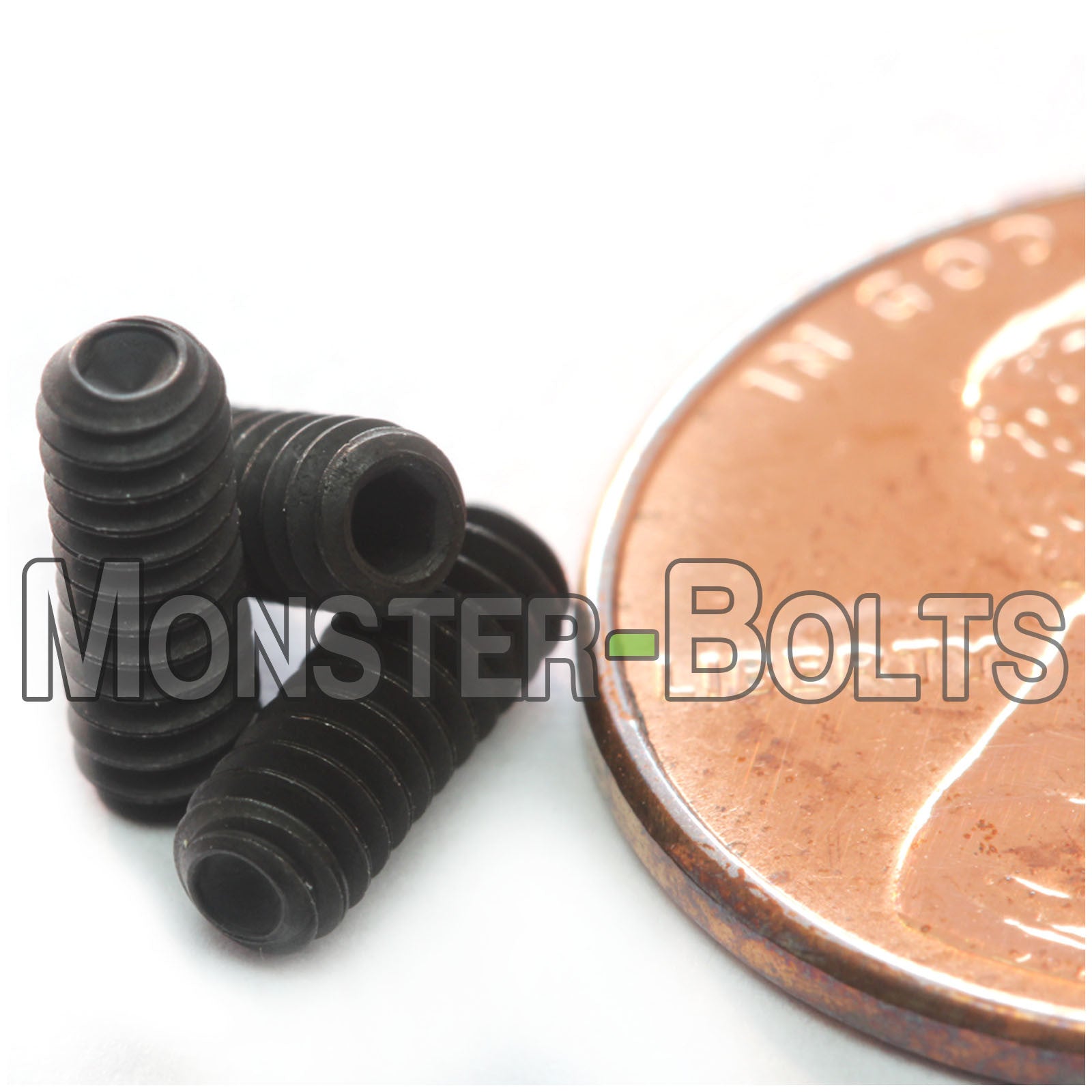 Black #4-40 x 5/16" Cup point socket set screws