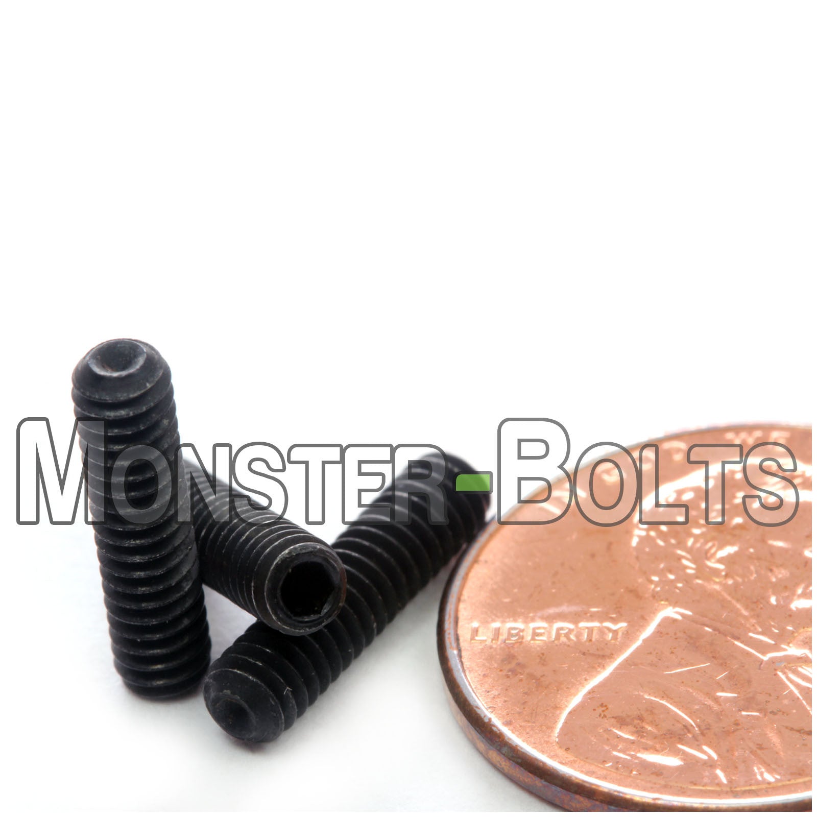 Black #5-40 x 1/2" Allen key Cup Point set screws