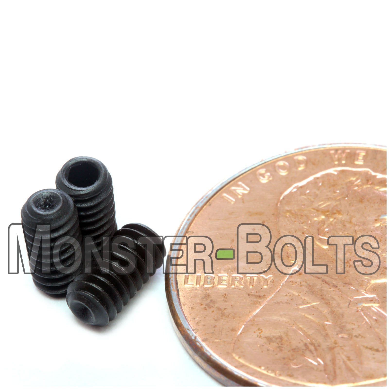 #5-40 x 1/4" Cup point socket set screws, alloy steel Black oxide