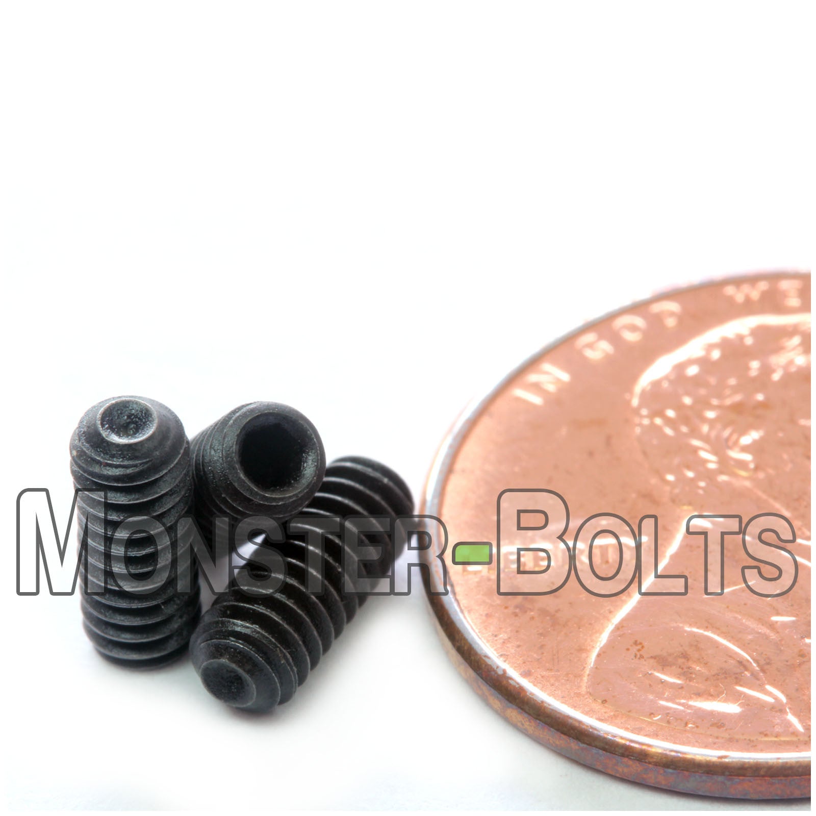 Black #5-40 x 5/16" Cup point socket set screws