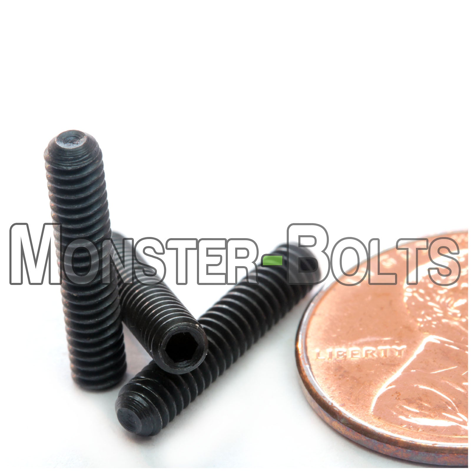 Black #5-40 x 5/8" Cup point socket set screws