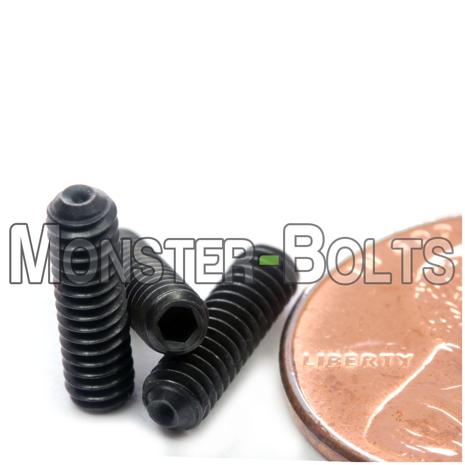 #5-40 x 7/16" Cup point socket set screws, alloy steel black oxide