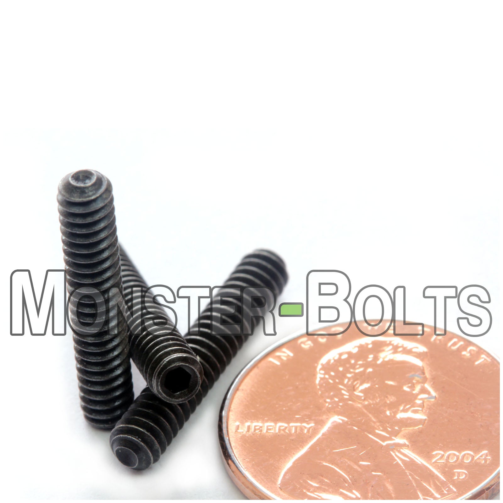 Black #6-32 x 3/4" Socket set screws with Cup Point