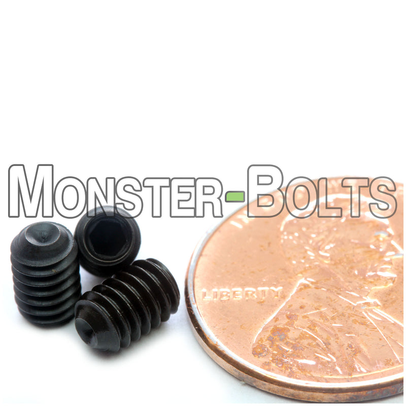 #8-32 Socket Set screws Cup Point, Alloy Steel with Black Oxide