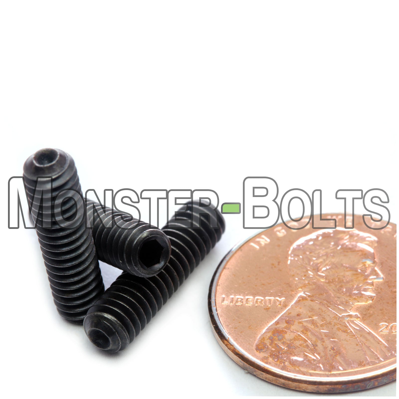 Black #8-32 x 1/2" Allen key Cup Point set screws