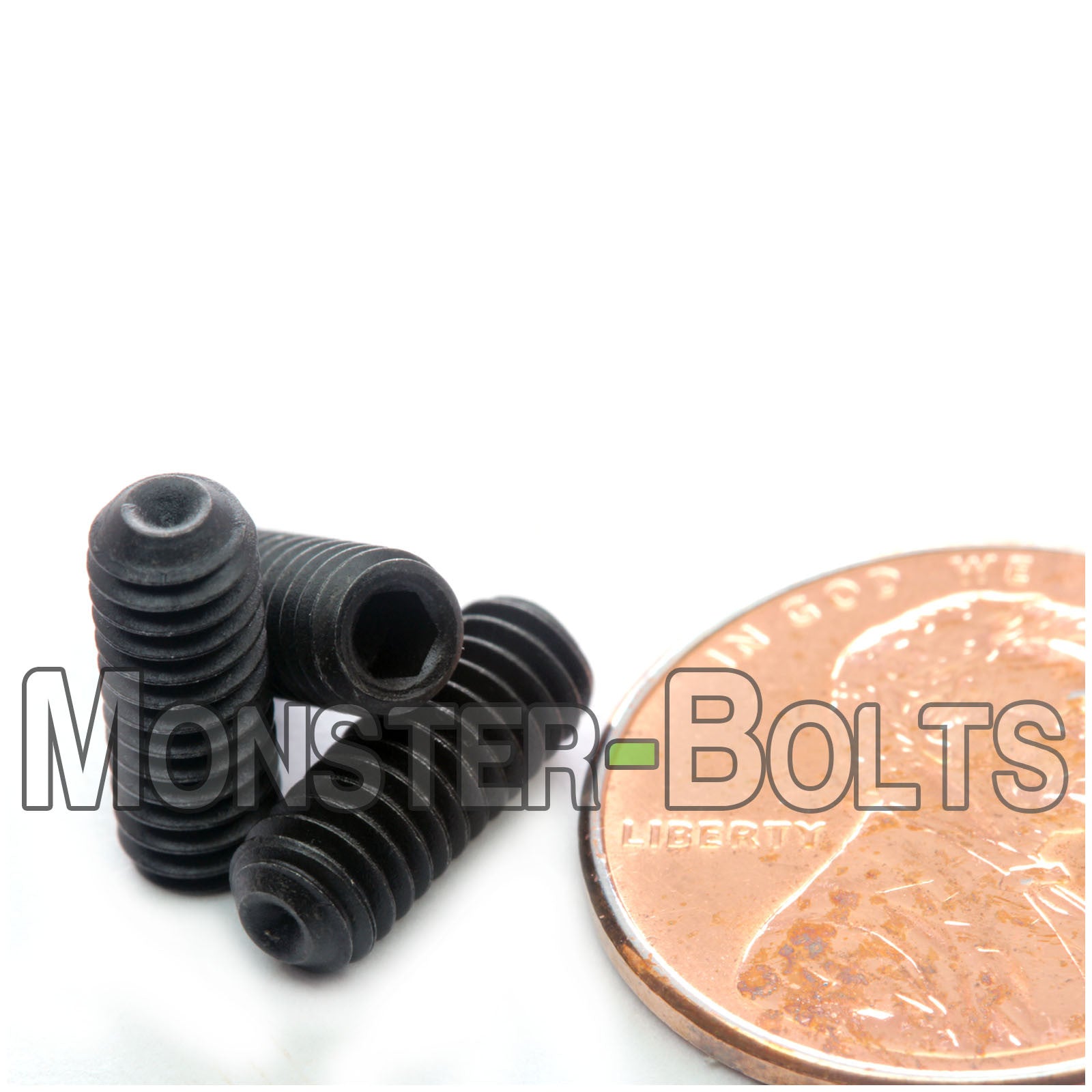 #8-32 x 7/16" Cup point socket set screws, alloy steel black oxide