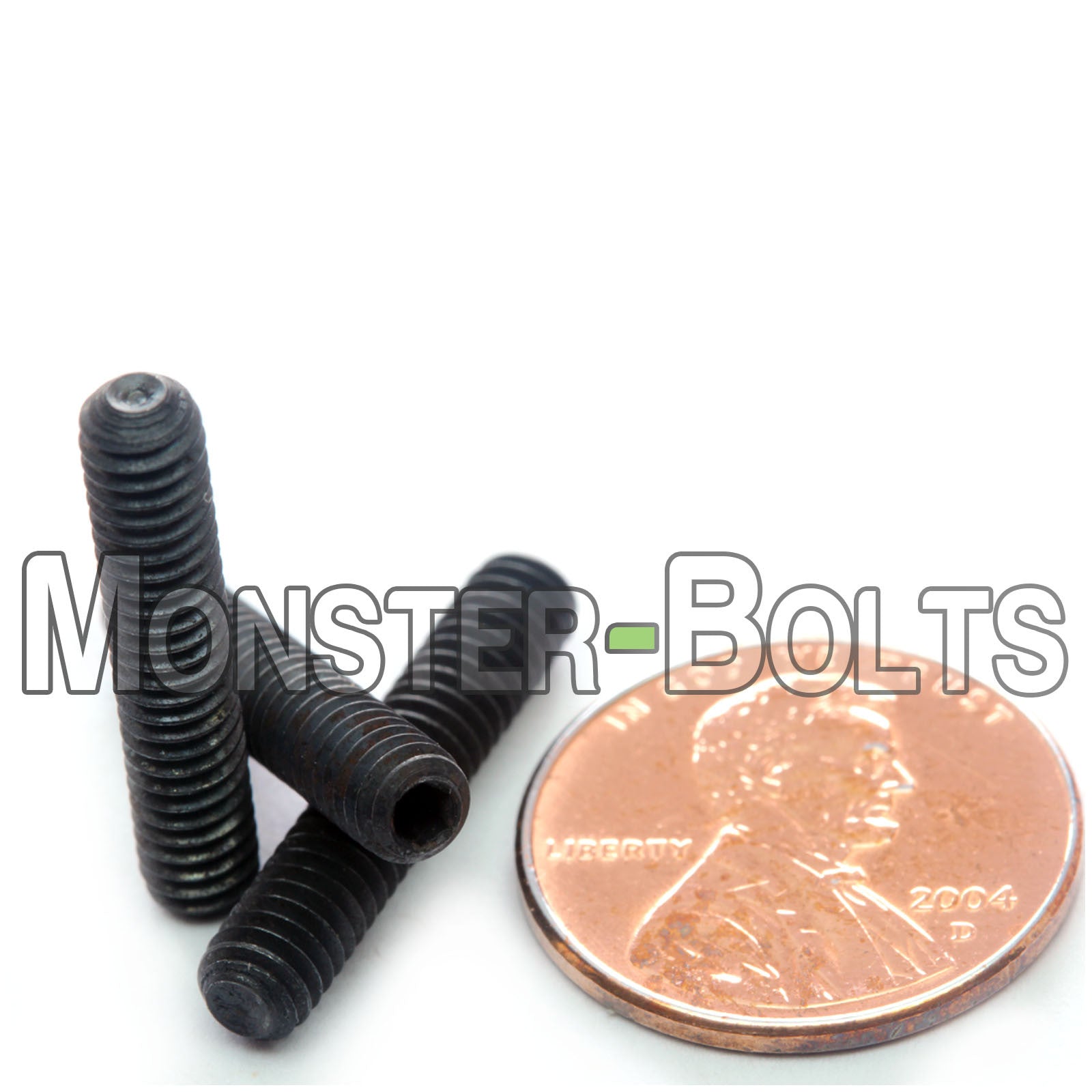 #8-32 x 7/8" Cup point socket set screws, alloy steel black oxide