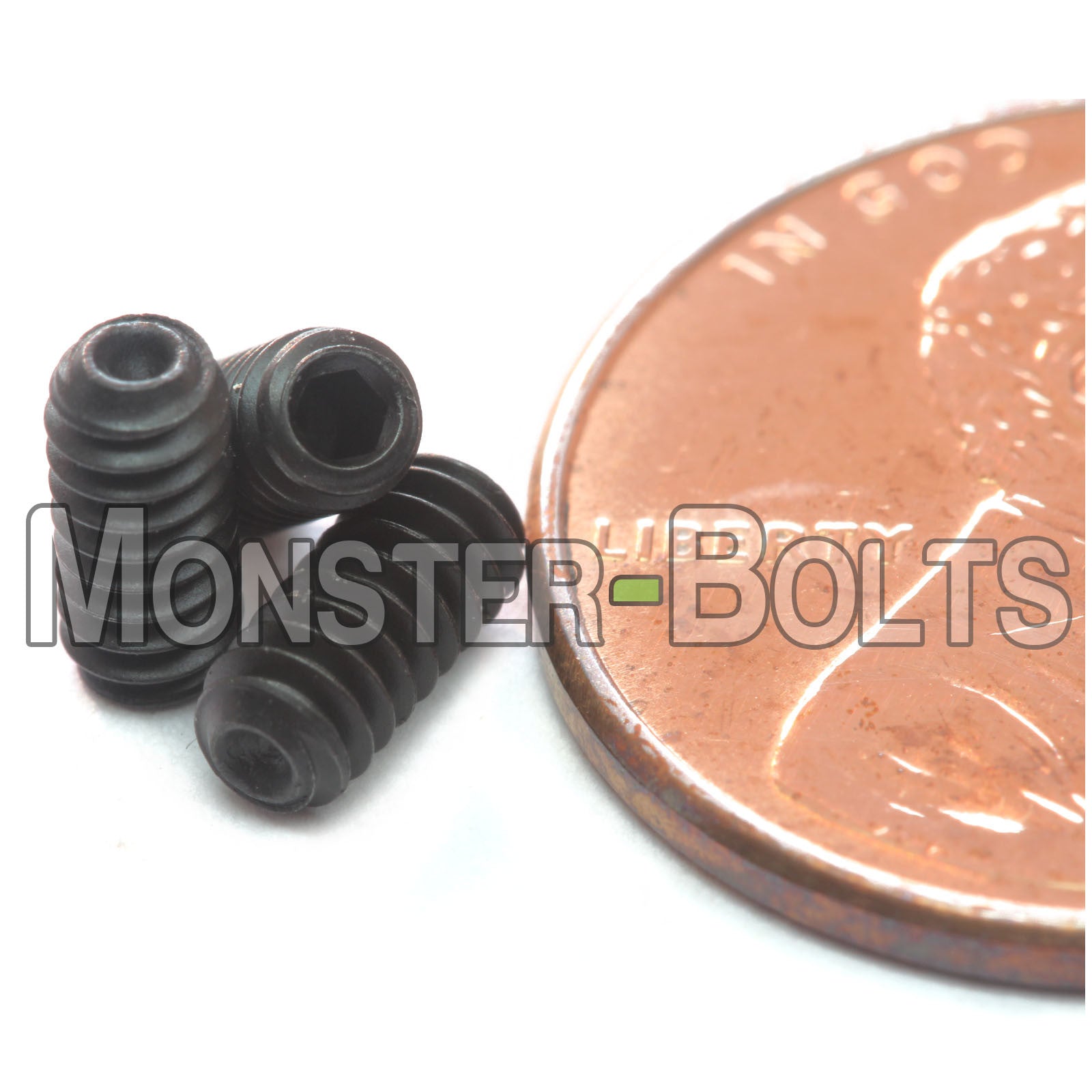 #4-40 x 1/4" Cup point socket set screws, alloy steel Black oxide