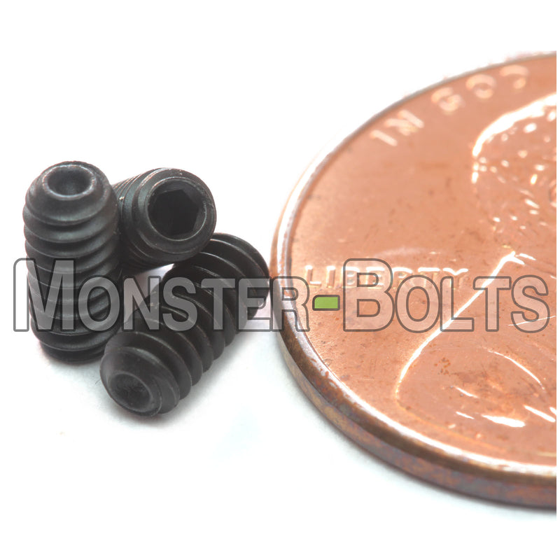 #4-40 Socket Set screws with Cup Point, Alloy Steel with Black Oxide