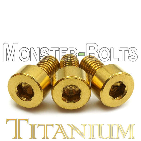 Titanium Guitar Locking Nut Screws, Gold Anodized - Floyd Rose Tremolo - Monster Bolts