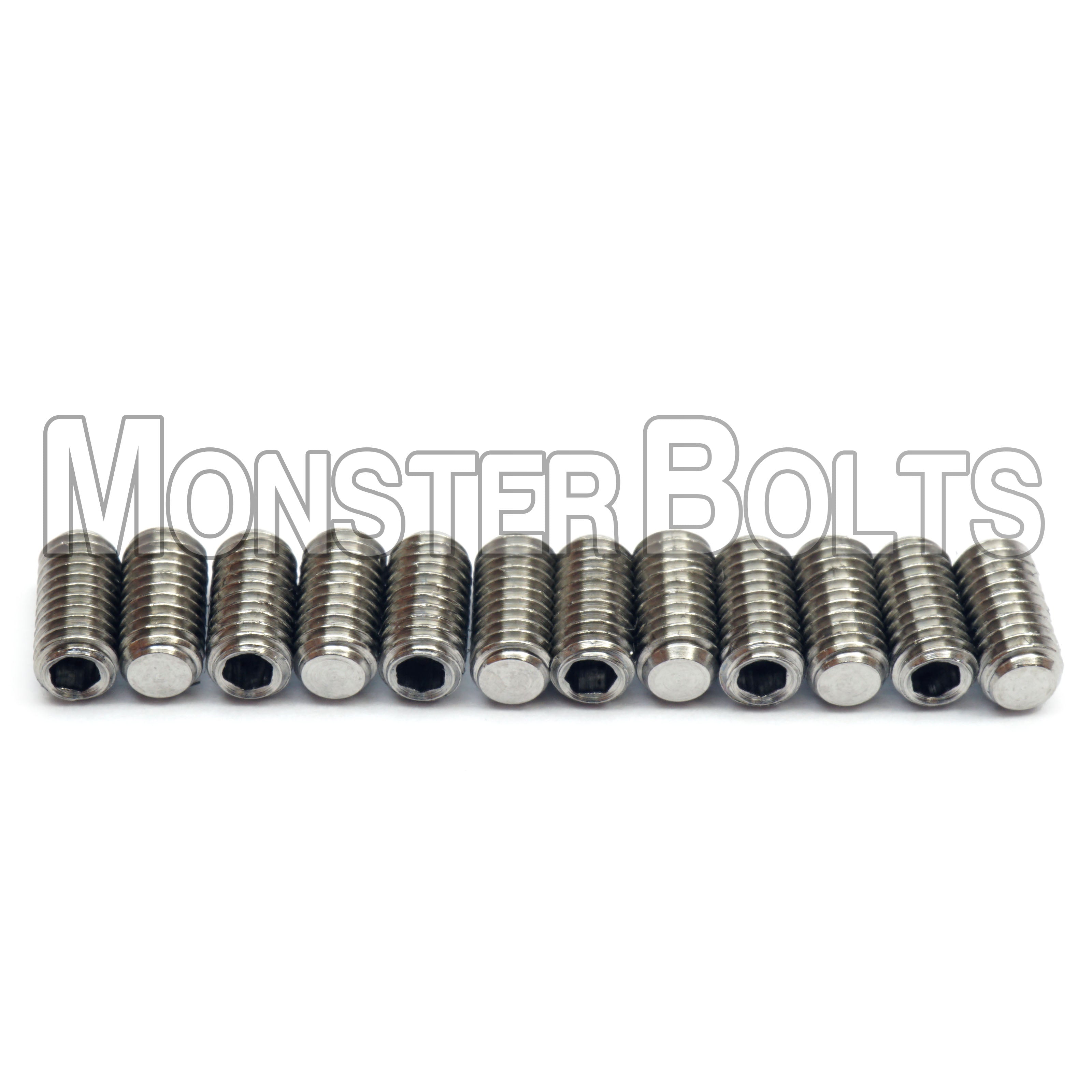 Titanium M3 Guitar Saddle Bridge Height Screws Set, Set Screws with Flat Point