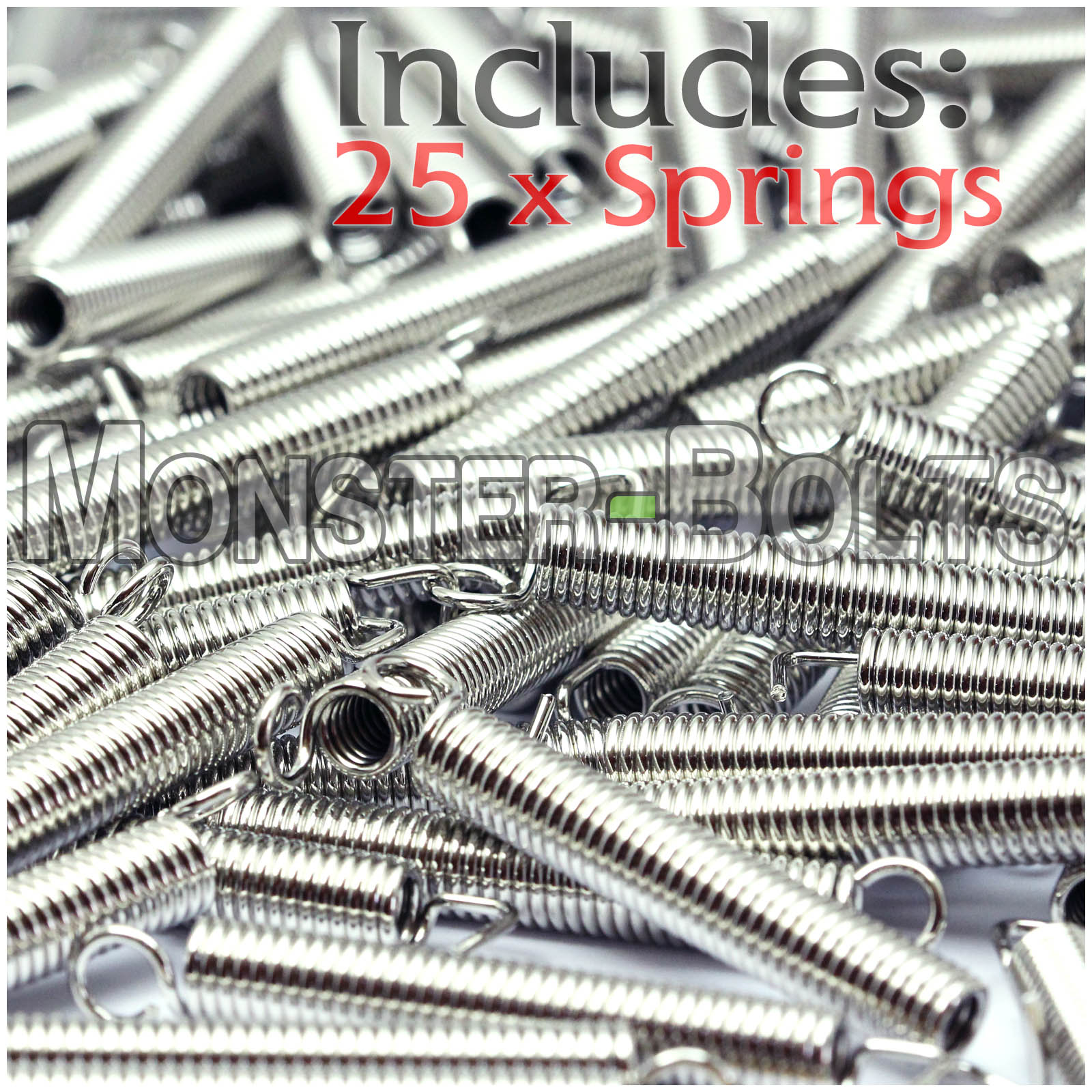 Premium Guitar Tremolo Springs For Floyd Rose & Fender Stratocaster Style guitars - Monster Bolts