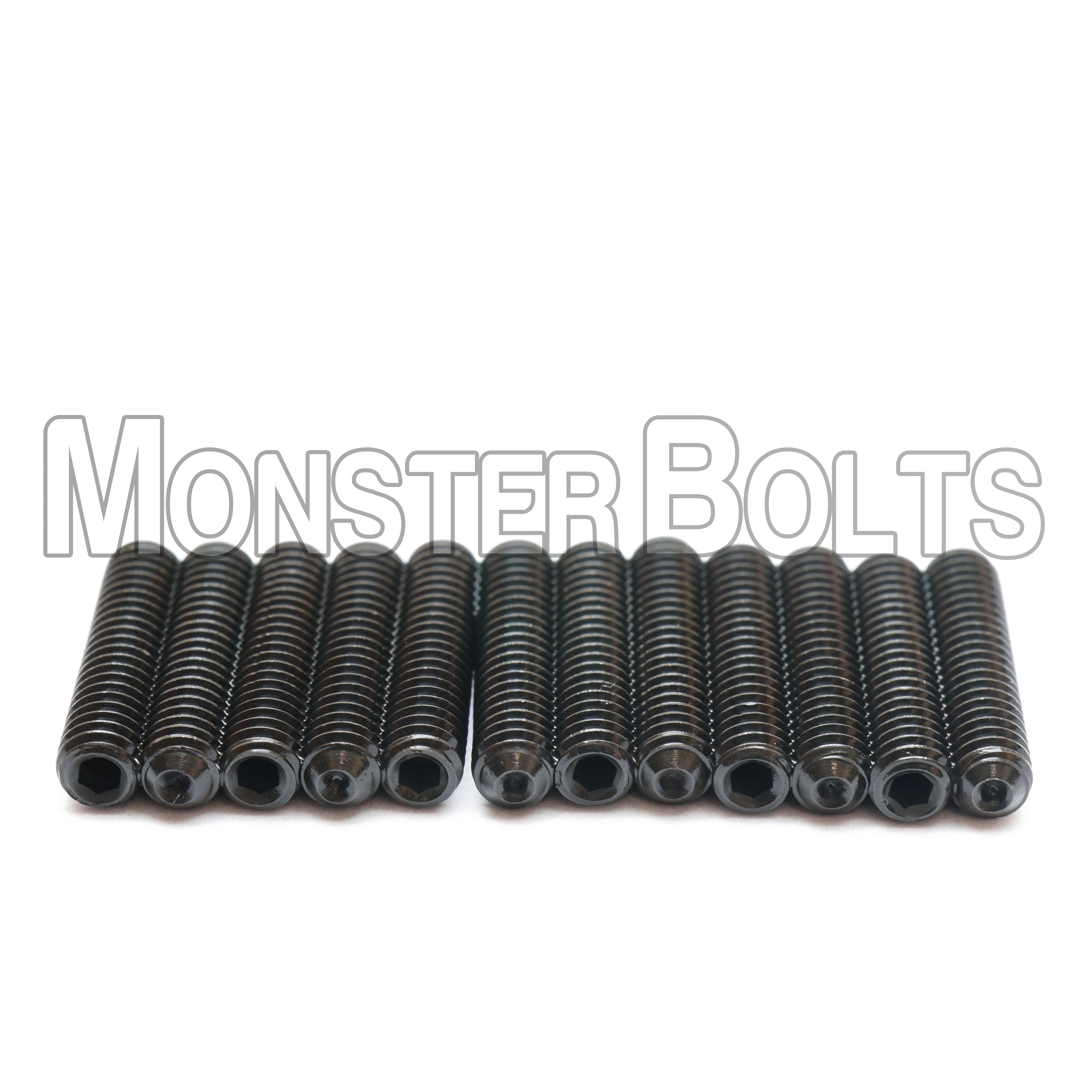 Black #4-48 Fine Thread Guitar Screws for Bridge Saddle Height Adjustment, For American made Fender Stratocaster 2008 and newer