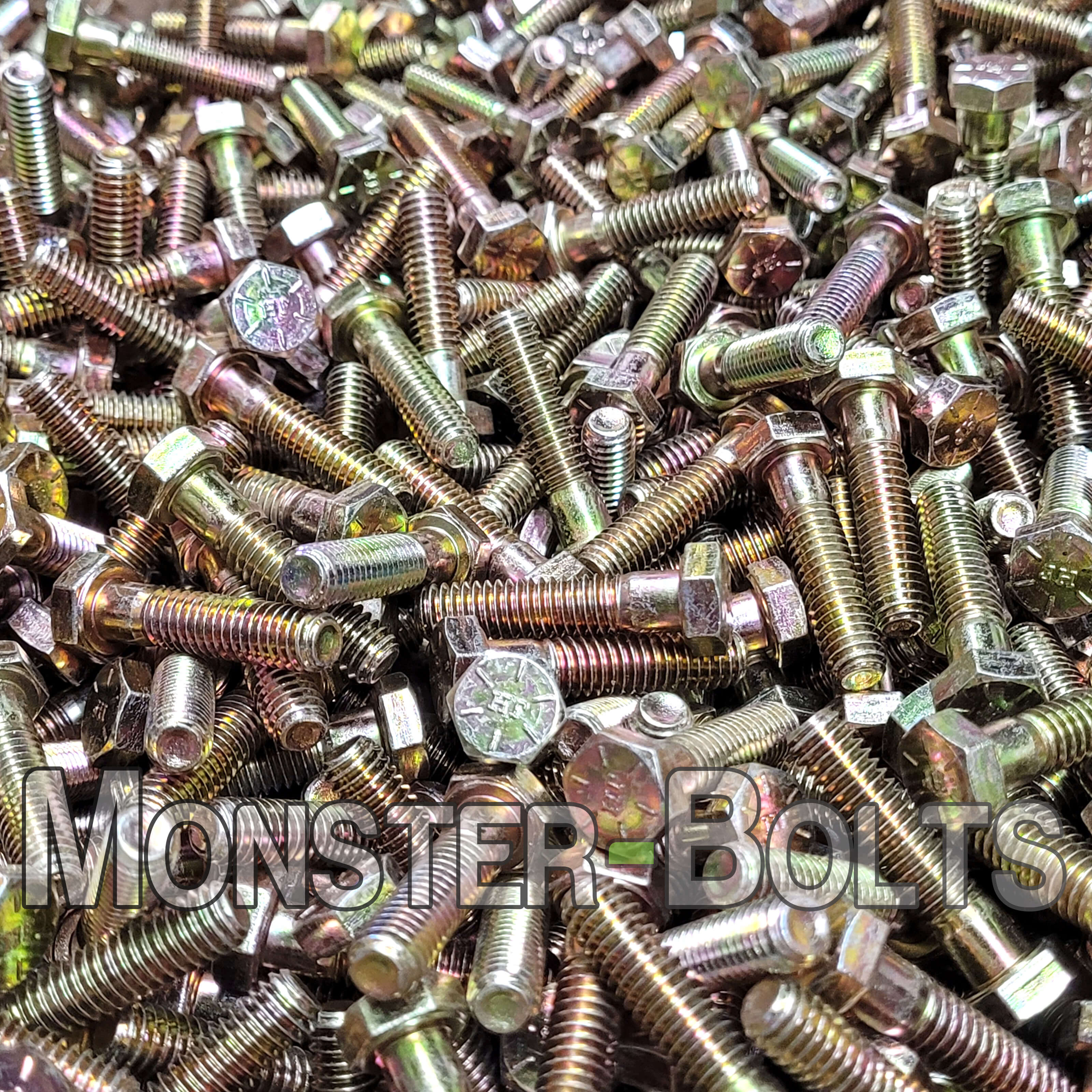 3/8"-16 Grade 8 Hex Cap Bolt with Zinc Yellow Plating