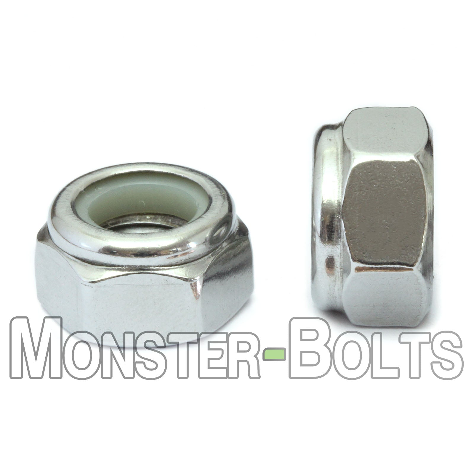 Metric Nylon Insert Hex Lock Nuts - Stainless Steel DIN 985 18-8 / A2 - Monster Bolts